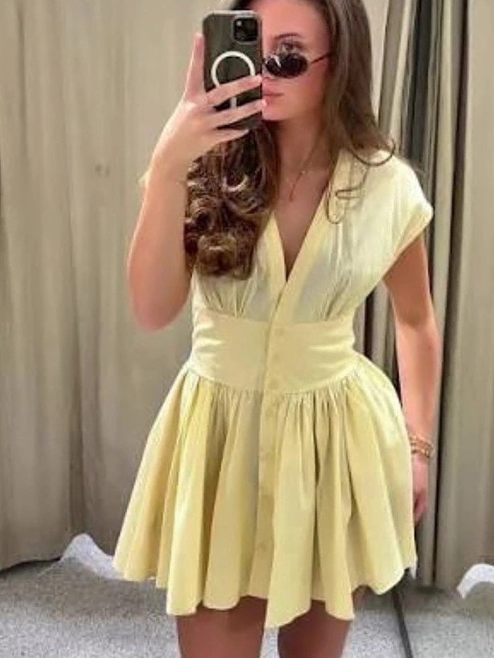 Zara Yellow Mini Dress